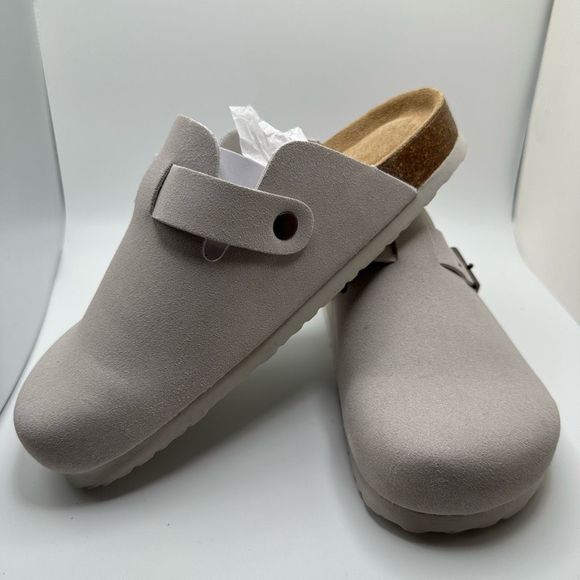 CUSHIONAIRE Women's Cork Footbed Clog 9 WIDE IVORY - Picture 7 of 7